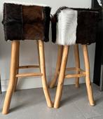 2 barkrukken of planten standaard koeien print 76cm, Huis en Inrichting, Barkrukken, 2 krukken, Ophalen, Zo goed als nieuw, 60 tot 90 cm