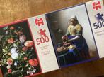 Jumbo legpuzzels 500 st.  Het melkmeisje / stilleven bloemen, Ophalen of Verzenden, Gebruikt