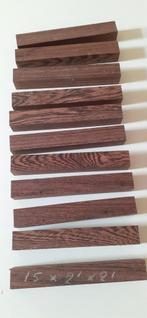 Houten balkjes voor houtdraaier wengé 15x2x2, Minder dan 25 mm, Overige typen, Nieuw, Ophalen of Verzenden