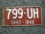 Kentekenplaat licenseplate Ohio 1962 USA, Verzenden, Gebruikt, Auto's