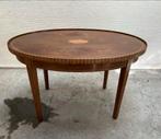 Ovale Houten Tafel met Intarsia Inlegwerk, Antiek en Kunst, Antiek | Meubels | Tafels, Ophalen