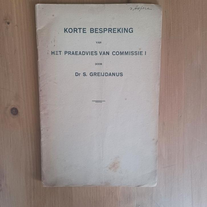 Korte bespreking van het Praeadvies van Commissie I, Boeken, Godsdienst en Theologie, Gelezen, Christendom | Protestants, Ophalen of Verzenden