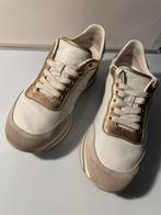 Hogan women platform sneaker white gold leather/suede EU 37, Wit, Ophalen of Verzenden, Sneakers of Gympen, Hogan
