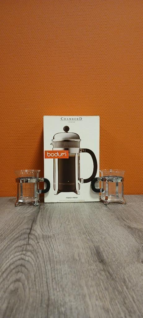 bodum chambord, Witgoed en Apparatuur, Koffiezetapparaten, Zo goed als nieuw, Gemalen koffie, Koffiemachine, 4 tot 10 kopjes, Afneembaar waterreservoir