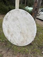 Gratis! Zwaar Marmeren / natuursteen rond tafelblad, Tuin en Terras, Tuinmeubel-accessoires, Ophalen, Gebruikt