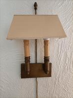 Vintage Wandlamp met Stoffen Kap, Ophalen, Gebruikt, Metaal, Klassiek