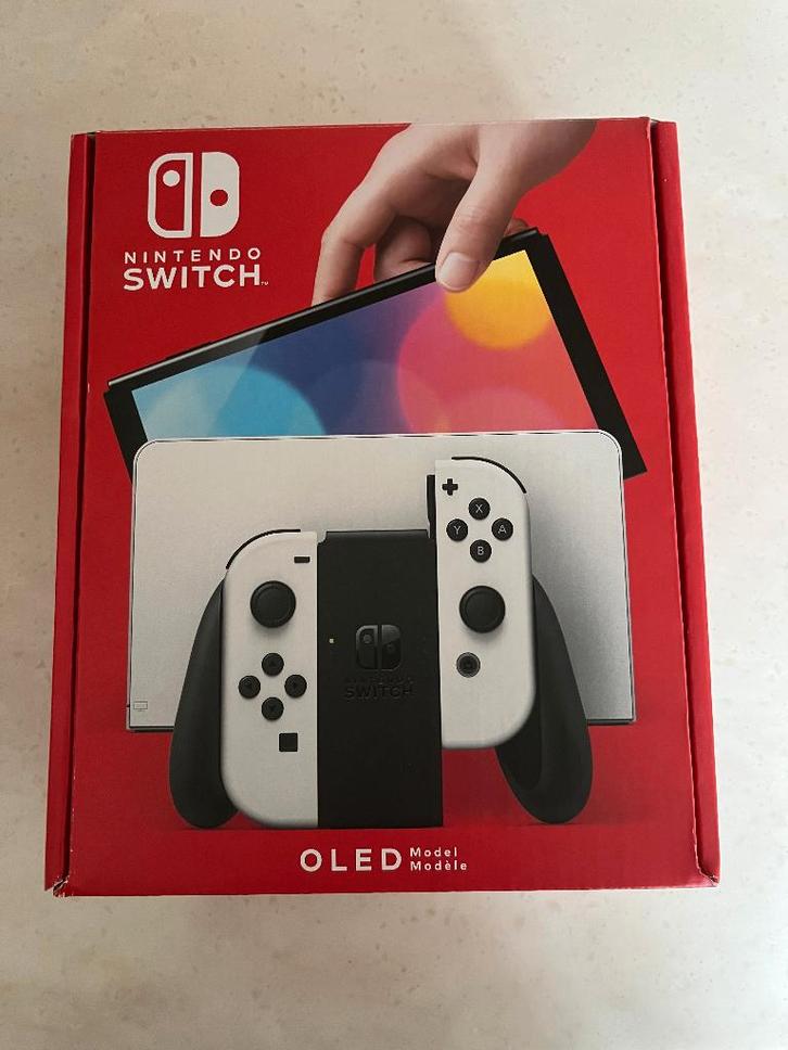 Nintendo Switch OLED (Wit), Spelcomputers en Games, Spelcomputers | Nintendo Switch, Zo goed als nieuw, Switch OLED, Met 1 controller