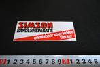 sticker SIMSON Bandenreparatie onmisbaar voor iedere fiets, Verzamelen, Ophalen, Zo goed als nieuw