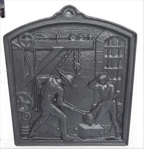 2 UNIEKE GIETIJZERE HANG SCHILDJES VAN DE ETNA jaren 1950, Antiek en Kunst, Antiek | Wandborden en Tegels, Verzenden