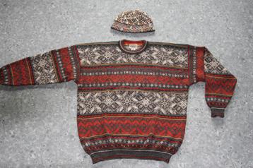 Intiwara Alpaca trui XXL met bijpassende muts beschikbaar voor biedingen