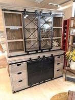 Een nieuwe mango buffetkast × vitrinekast industrieel staal, Ophalen, 200 cm of meer, 150 tot 200 cm, Nieuw