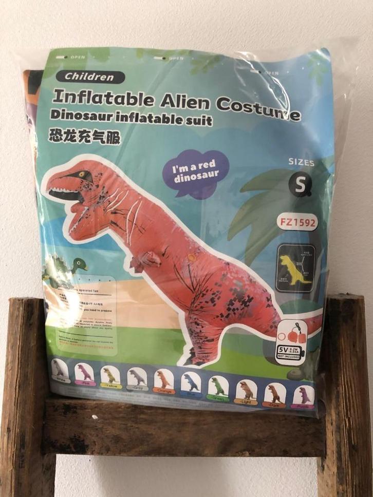 Opblaasbare Dino Feestpak kinderen nieuw, Kinderen en Baby's, Carnavalskleding en Verkleedspullen, Nieuw, Jongen of Meisje, Ophalen of Verzenden