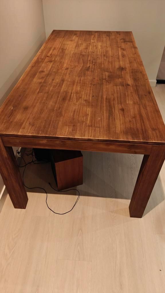 Acacia Houten Eetkamertafel, Huis en Inrichting, Tafels | Salontafels, Zo goed als nieuw, 75 cm of meer, 100 tot 150 cm, 150 tot 200 cm