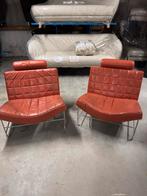 Vintage Leolux Volare Lederen Stoel, Huis en Inrichting, Stoelen, Ophalen, Gebruikt, Overige kleuren, Leer