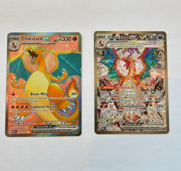 2x Charizard - 151 + Obsidian Flames beschikbaar voor biedingen