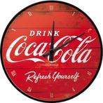 Drink Coca Cola refresh yourself reclame klok wandklok, Verzamelen, Merken en Reclamevoorwerpen, Nieuw, Ophalen of Verzenden
