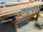 Houten werkbank- vintage- Nooitgedagt model- incl. Krukken, Ophalen, Gebruikt, Bankschroef