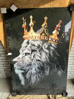 Nieuw Glas Schilderij Leeuw met Kroon, Ophalen, Nieuw, Schilderij, 75 tot 100 cm