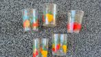 Vintage limonade glaasjes 5 x., Ophalen of Verzenden, Zo goed als nieuw, Borrel- of Shotglas