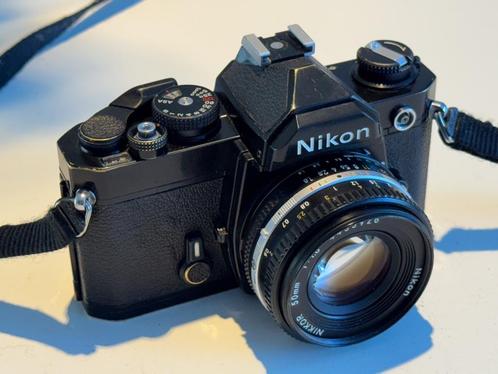 Nikon FM + Nikkor 1:1.8 50mm, Audio, Tv en Foto, Fotocamera's Analoog, Gebruikt, Spiegelreflex, Nikon, Ophalen of Verzenden