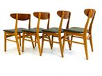 Set van 4 gerestaureerde Farstrup 210 stoelen ‘60, Huis en Inrichting, Stoelen, Vier, Vintage retro buisframe design rotan webbing papercord