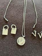 JOSH V VERSTELBARE KETTTING OORBELLEN HANGERS NJ 10€, Sieraden, Tassen en Uiterlijk, Kettingen, Verzenden, Zo goed als nieuw, Zilver