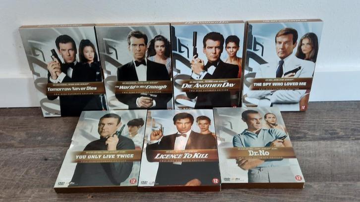 Partij van 7 James Bond Ultimate Edition DVD Sets, Cd's en Dvd's, Dvd's | Actie, Gebruikt, Actie, Vanaf 12 jaar, Ophalen of Verzenden
