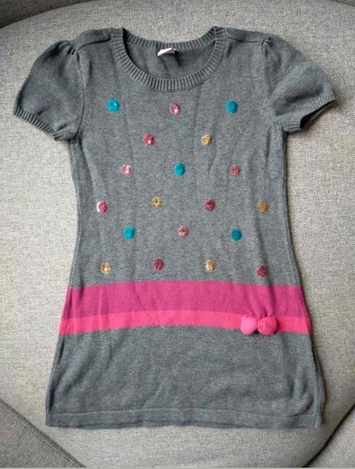 Zgan! Mooi grijs fijngebreid jurkje van Frendz. Mt 104, Kinderen en Baby's, Kinderkleding | Maat 104, Zo goed als nieuw, Meisje