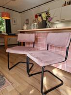 Roze eetkamerstoelen, Huis en Inrichting, Stoelen, Ophalen, Zo goed als nieuw, Overige kleuren, Stof