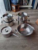 Gero Zilmeta design pannenset Dick Simonis., Huis en Inrichting, Keuken | Potten en Pannen, Ophalen of Verzenden, Gebruikt, Rvs