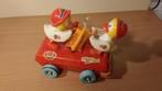 Oud brandweer karretje speelgoed met 2 eenden. Op batterijen, Antiek en Kunst, Ophalen of Verzenden