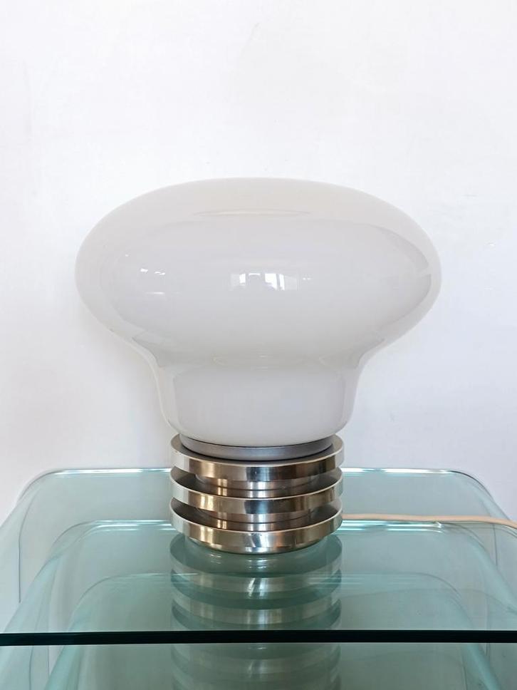 Vintage Doria Leuchten Space Age Tafellamp 70'er jaren, Huis en Inrichting, Lampen | Tafellampen, Gebruikt, Minder dan 50 cm, Glas