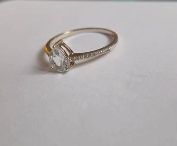 White topaz 925 Silver ring beschikbaar voor biedingen