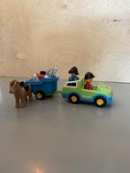 Playmobil 1.2.3 Wagen met paardentrailer  (6958), Ophalen of Verzenden, Gebruikt, Complete set