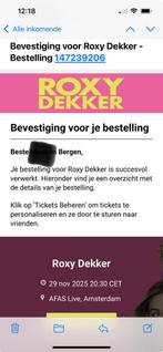 Ruilen: Roxy Dekker AVOND voor MIDDAG kaarten 29/11, Tickets en Kaartjes, Twee personen