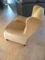 Fauteuil stof met crème kleur - breedte 80 cm -hoogte 100 cm, Gebruikt, 75 tot 100 cm, Ophalen of Verzenden, 75 tot 100 cm