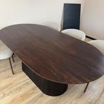 Showroom Ovale Eettafel Walnoot Bruin 110x200cm, Huis en Inrichting, Tafels | Eettafels, Ophalen, Japandi, hotel chique, Gebruikt