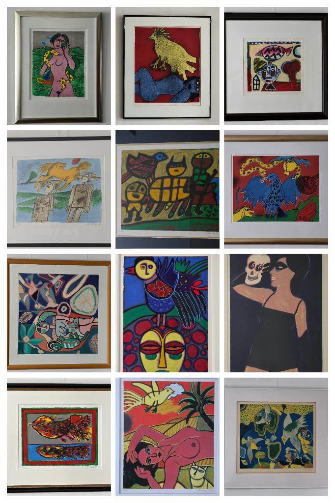 Verschillende Corneille Zeefdrukken, Antiek en Kunst, Kunst | Litho's en Zeefdrukken, Ophalen of Verzenden