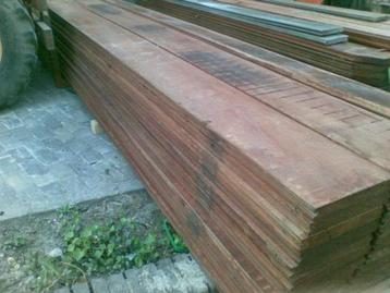 hardhouten damwand 3x18,5x500 cm palen balken planken mooie beschikbaar voor biedingen
