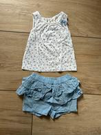 Setje H&M top en broek stippen volants wit blauw maat 74, Kinderen en Baby's, Babykleding | Maat 74, Meisje, H&M, Ophalen of Verzenden