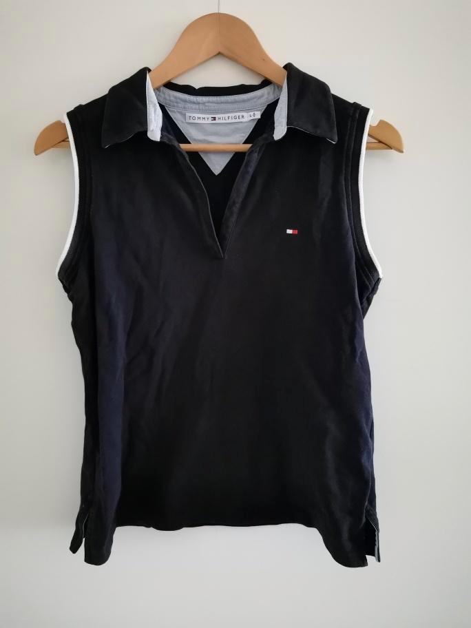 Tommy Hilfiger Blauwe top zonder mouwen XL   Katoen, spandex, Kleding | Dames, Tops, Zo goed als nieuw, Maat 46/48 (XL) of groter