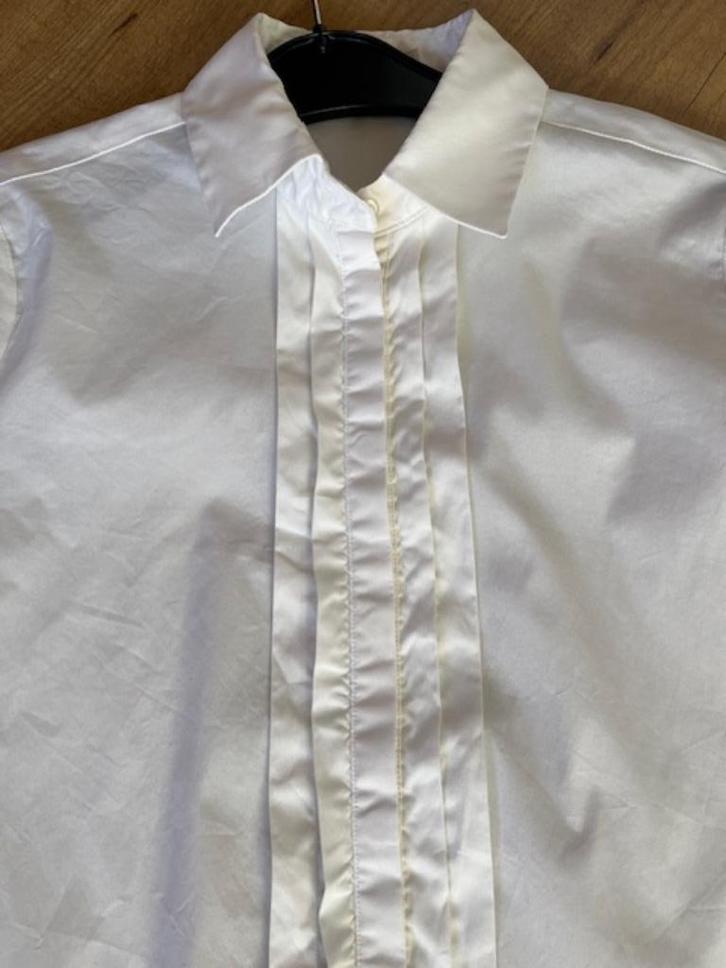 Purdey blouse wit plooitjes voorop, Kleding | Dames, Blouses en Tunieken, Zo goed als nieuw, Maat 36 (S), Wit, Ophalen of Verzenden