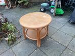 vintage houten bijzettafel, Minder dan 55 cm, Gebruikt, Rond, Ophalen