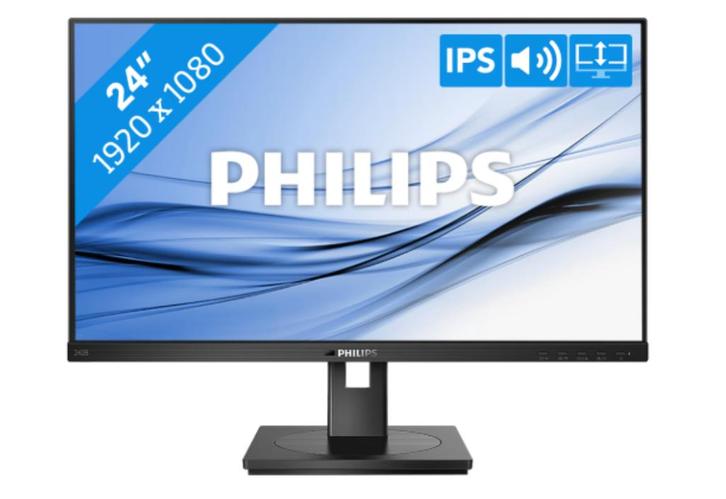 24 inch computer monitor - Philips 242B1G/00, Computers en Software, Monitoren, Zo goed als nieuw, 60 Hz of minder, DisplayPort