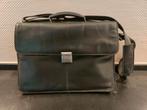 Plevier Leren Aktetas voor laptop zwart, Overige merken, Gebruikt, 25 tot 40 cm, Ophalen of Verzenden