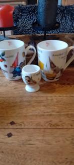 Leuke kopjes en eierdop rien poortvliet, Ophalen of Verzenden, Zo goed als nieuw, Overige stijlen, Kop(pen) en/of Schotel(s)