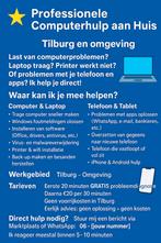 Professionele Computerhulp aan Huis – Tilburg en omgeving, Computers en Software, Ophalen of Verzenden, Nieuw