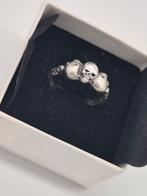 Zilveren ring Skull maat 19.5, Sieraden, Tassen en Uiterlijk, Ringen, Gebruikt, Verzenden, 19 tot 20, Dame of Heer