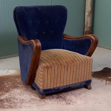 Uniek Frans antiek Art Deco kinderfauteuiltje beschikbaar voor biedingen