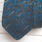 Pascha Trevira stropdas met mooi donker blauw patroon, Blauw, Ophalen of Verzenden, Zo goed als nieuw, Met patroon